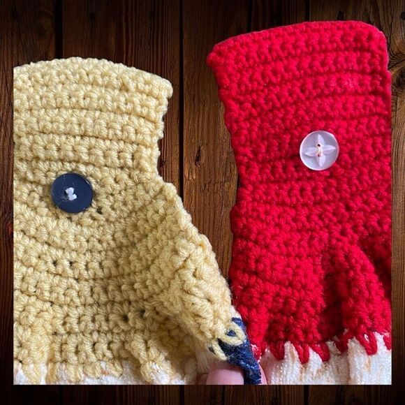 Vintage Apples Americana Crochet Top Hanging Kitchen Towels - Picture 2 of 6